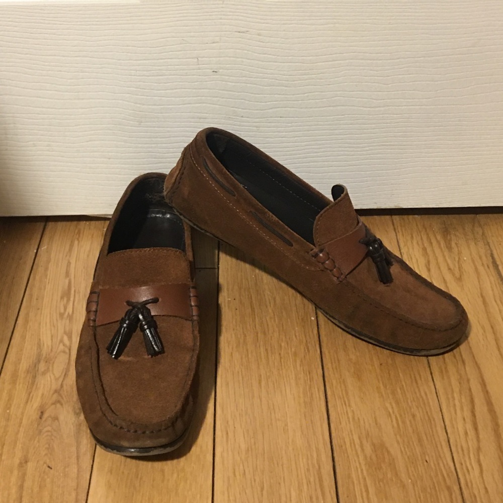 Zara men leather driving moccasins